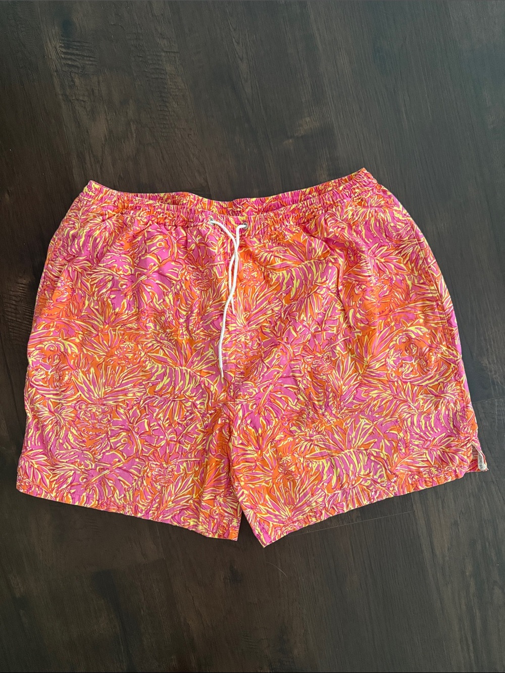 Lilly Pulitzer Men's Tropical Swim Shorts Trunks Cotton Large